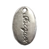 Pendant. Fashion Zinc Alloy Jewelry Findings. Flat oval 13x8mm. Sold by Bag
