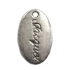Pendant. Fashion Zinc Alloy Jewelry Findings. Flat oval 13x8mm. Sold by Bag