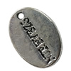 Pendant. Fashion Zinc Alloy Jewelry Findings. Flat oval 16x12mm. Sold by Bag
