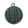 Pendant. Fashion Zinc Alloy jewelry findings. Flat Round 18x15mm. Sold by Bag
