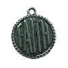 Pendant. Fashion Zinc Alloy jewelry findings. Flat Round 18x15mm. Sold by Bag