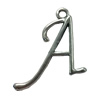Pendant. Fashion Zinc Alloy jewelry findings. letter 35x18mm. Sold by Bag
