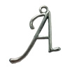 Pendant. Fashion Zinc Alloy jewelry findings. letter 35x18mm. Sold by Bag