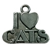 Pendant. Fashion Zinc Alloy jewelry findings. letter 20x21mm. Sold by Bag
