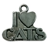 Pendant. Fashion Zinc Alloy jewelry findings. letter 20x21mm. Sold by Bag