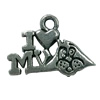 Pendant. Fashion Zinc Alloy jewelry findings. letter 15x18mm. Sold by Bag