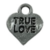 Pendant. Fashion Zinc Alloy jewelry findings. Heart 15x12mm. Sold by Bag

