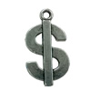 Pendant. Fashion Zinc Alloy jewelry findings. Sign 25x15mm. Sold by Bag

