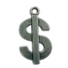 Pendant. Fashion Zinc Alloy jewelry findings. Sign 25x15mm. Sold by Bag