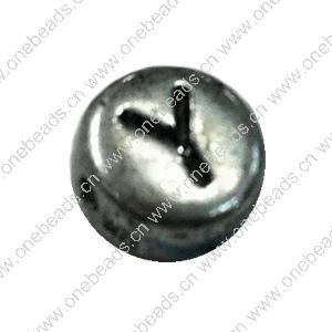 Beads. Fashion Zinc Alloy jewelry findings. Flat Round 8x8mm. Sold by Bag