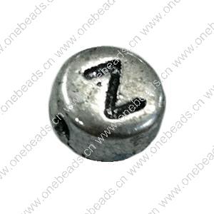 Beads. Fashion Zinc Alloy jewelry findings. Flat Round 8x8mm. Sold by Bag