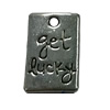 Pendant. Fashion Zinc Alloy jewelry findings. Rectangle 17x10mm. Sold by Bag
