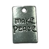 Pendant. Fashion Zinc Alloy jewelry findings. Rectangle 17x10mm. Sold by Bag