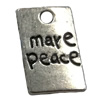 Pendant. Fashion Zinc Alloy jewelry findings. Rectangle 15x10mm. Sold by Bag