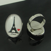 Rings, Zinc alloy settings with resin cameos,Head size:26x19mm, adjustable,Sold By PC
