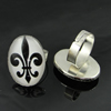Rings, Zinc alloy settings with resin cameos,Head size:26x19mm, adjustable,Sold By PC

