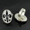 Rings, Zinc alloy settings with resin cameos,Head size:26x19mm, adjustable,Sold By PC