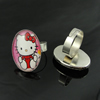 Rings, Zinc alloy settings with resin cameos,Head size:26x19mm, adjustable,Sold By PC