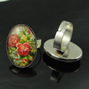 Rings, Zinc alloy settings with resin cameos,Head size:26x19mm, adjustable,Sold By PC
