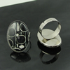 Rings, Zinc alloy settings with resin cameos,Head size:26x19mm, adjustable,Sold By PC
