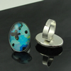 Rings, Zinc alloy settings with resin cameos,Head size:26x19mm, adjustable,Sold By PC
