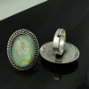 Rings, Zinc alloy settings with resin cameos,Head size:32x25mm, adjustable,Sold By PC
