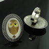 Rings, Zinc alloy settings with resin cameos,Head size:32x25mm, adjustable,Sold By PC