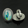 Rings, Zinc alloy settings with resin cameos,Head size:32x25mm, adjustable,Sold By PC