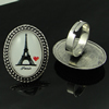 Rings, Zinc alloy settings with resin cameos,Head size:32x25mm, adjustable,Sold By PC
