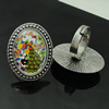 Rings, Zinc alloy settings with resin cameos,Head size:32x25mm, adjustable,Sold By PC