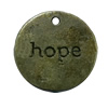 Pendant. Fashion Zinc Alloy jewelry findings. Flat Round 18x18mm. Sold by Bag