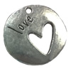 Pendant. Fashion Zinc Alloy jewelry findings. Flat Round 21x21mm. Sold by Bag
