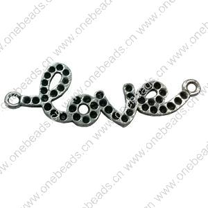 Connector. Fashion Zinc Alloy jewelry findings.  42x15mm. Sold by Bag