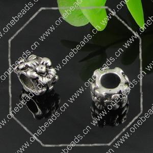 Europenan style Beads. Fashion jewelry findings. 11x7mm, Hole size:5mm. Sold by Bag