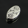 Beads. Fashion Zinc Alloy jewelry findings. Flat Oval 11x8mm，Hole size:1mm. Sold by Bag