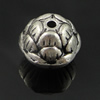 Beads. Fashion Zinc Alloy jewelry findings. Flower 11.5x9.5mm，Hole size:2mm. Sold by Bag
