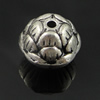 Beads. Fashion Zinc Alloy jewelry findings. Flower 11.5x9.5mm，Hole size:2mm. Sold by Bag