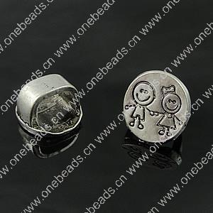 Slider, Zinc Alloy Bracelet Findinds, 16x15mm, Hole size:9.5x7mm, Sold by Bag 