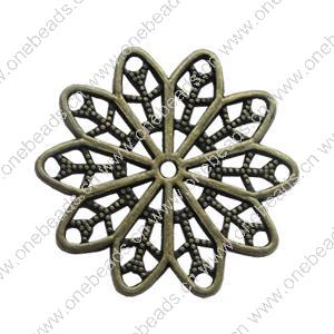 Beads. Fashion Zinc Alloy jewelry findings. Flower 25mm. Sold by Bag