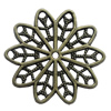 Beads. Fashion Zinc Alloy jewelry findings. Flower 25mm. Sold by Bag
