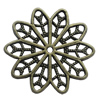 Beads. Fashion Zinc Alloy jewelry findings. Flower 25mm. Sold by Bag