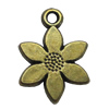 Pendant. Fashion Zinc Alloy Jewelry Findings. Flower 16x12mm. Sold by Bag 
