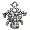 Pendant. Fashion Zinc Alloy Jewelry Findings. clothes 19x17mm，Sold by Bag 
