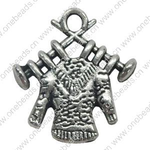 Pendant. Fashion Zinc Alloy Jewelry Findings. clothes 19x17mm，Sold by Bag 