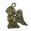 Pendant. Fashion Zinc Alloy Jewelry Findings. Angel 24x20mm，Sold by Bag 
