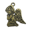 Pendant. Fashion Zinc Alloy Jewelry Findings. Angel 24x20mm，Sold by Bag 