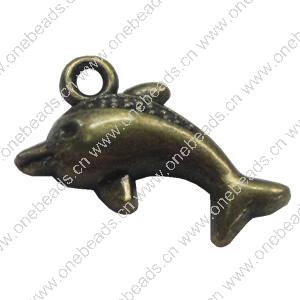 Pendant. Fashion Zinc Alloy Jewelry Findings. Animal 21x12mm，Sold by Bag 