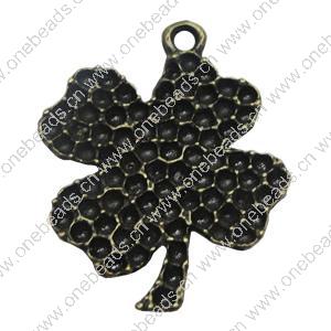 Pendant. Fashion Zinc Alloy Jewelry Findings. Flower 30x25mm，Sold by Bag 