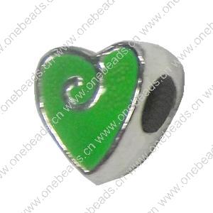 Europenan style Enamel Beads. Fashion jewelry findings. 11x11mm, Hole size:5mm. Sold by Bag