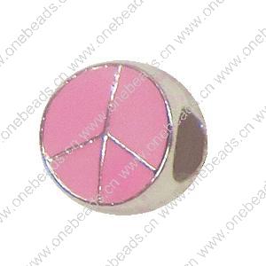 Europenan style Enamel Beads. Fashion jewelry findings. 11x11mm, Hole size:5mm. Sold by Bag